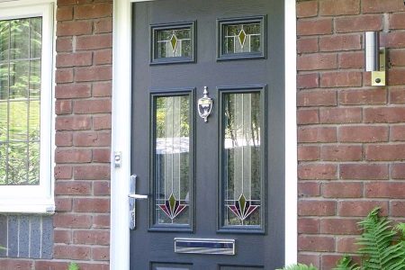 Stylish and secure entrance door made with solid timber core
