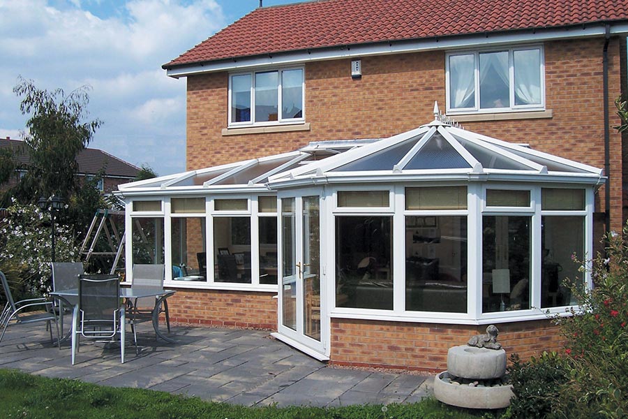Conservatory installation with bespoke combination layout